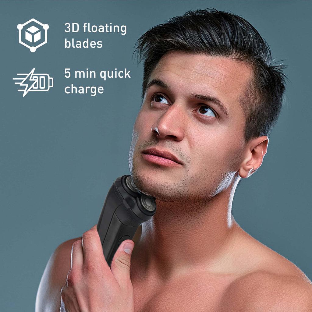 The Ultimate Men's Grooming & Relaxation Bundle – Beard Care, Electric Shaver, and Massage Gun