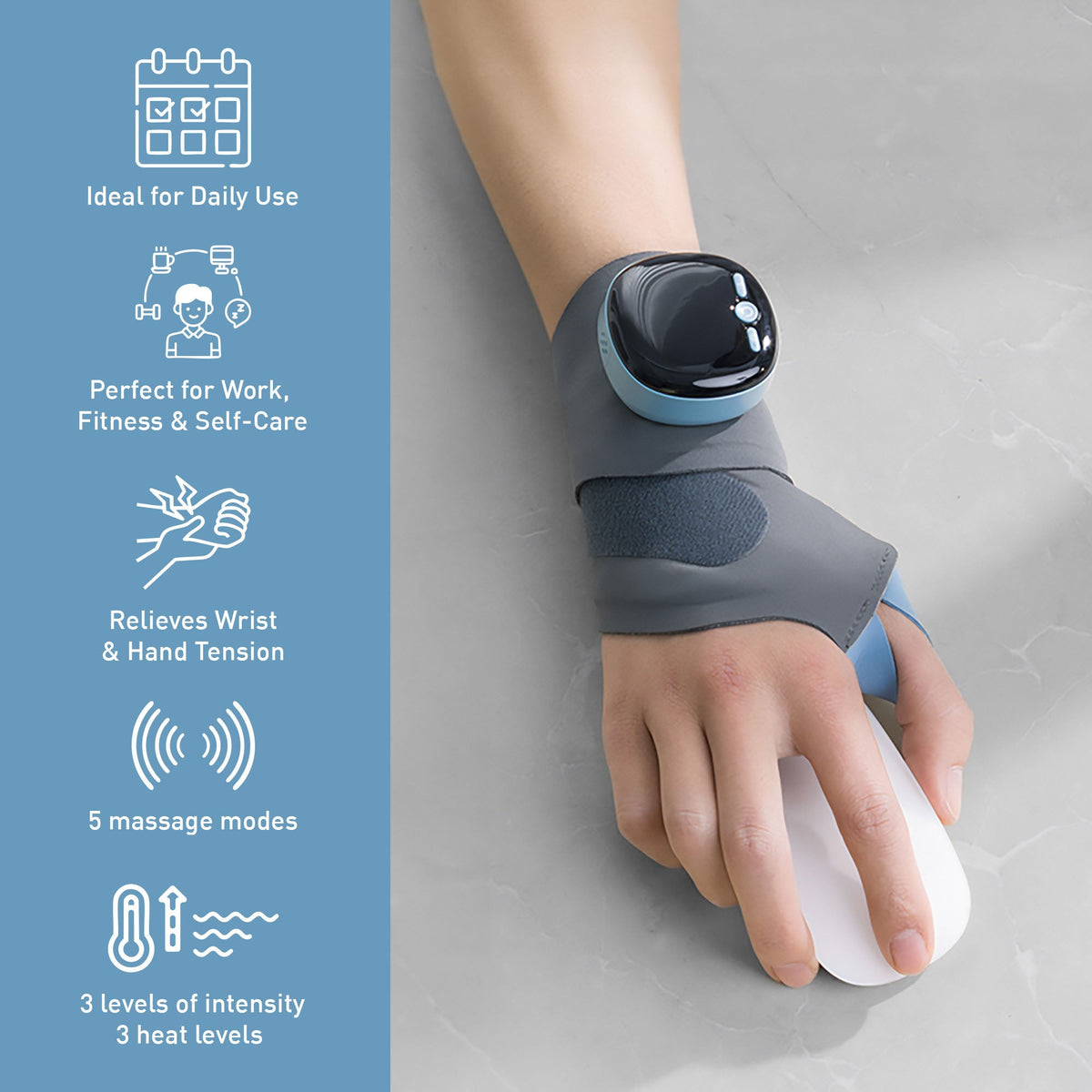 Pursonic Electric Massager Wrist Guard & EMS Abdominal Muscle Toner – Relaxation and Strength Bundle