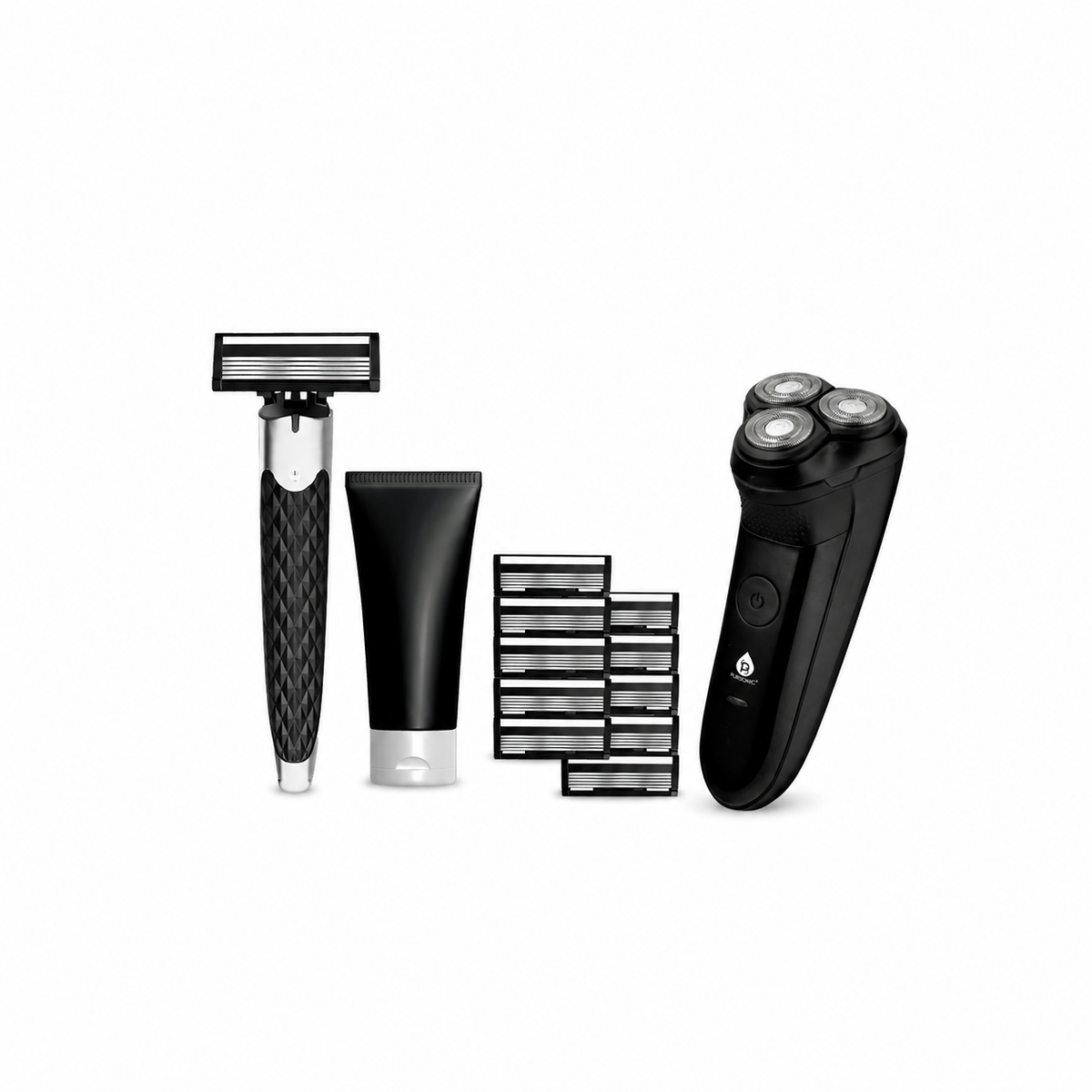Ultimate Men's Grooming Bundle - Rechargeable Electric Shaver & Premium Men's Shaving Kit
