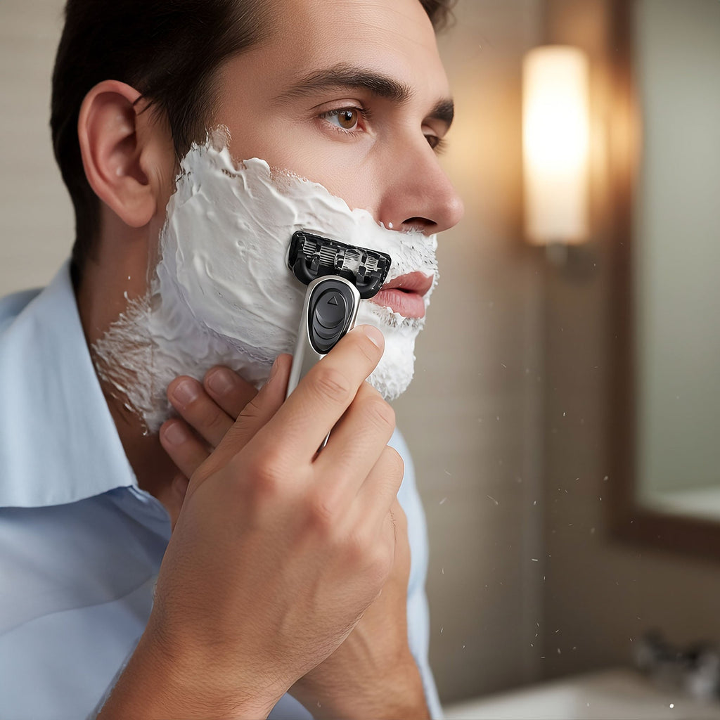 Ultimate Men's Grooming Bundle - Rechargeable Electric Shaver & Premium Men's Shaving Kit
