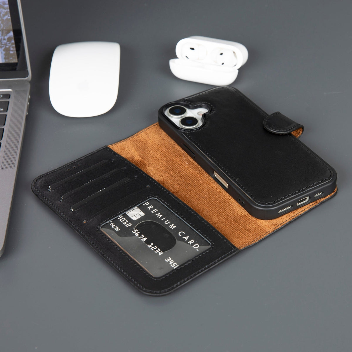 Casper iPhone 18 Full-Grain Leather Wallet Case